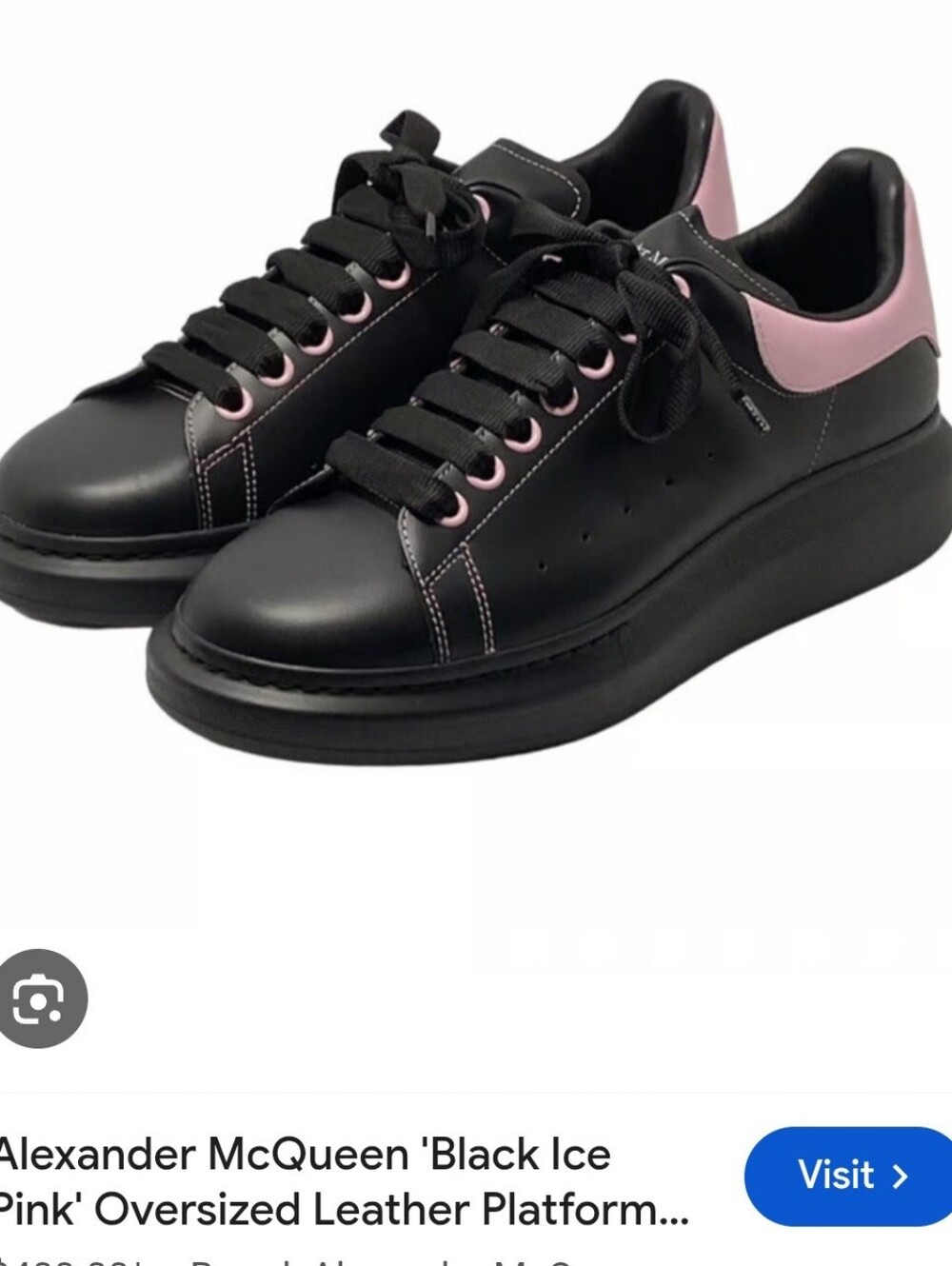 Alexander McQueen Black Iced Pink Men Size 12 Shoes